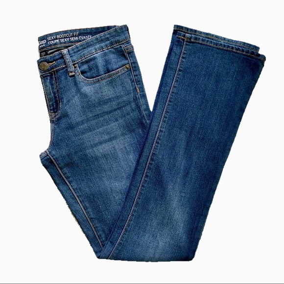 GAP Denim - GAP Sexy Bootcut Fit, 4, Tinted Dark Wash